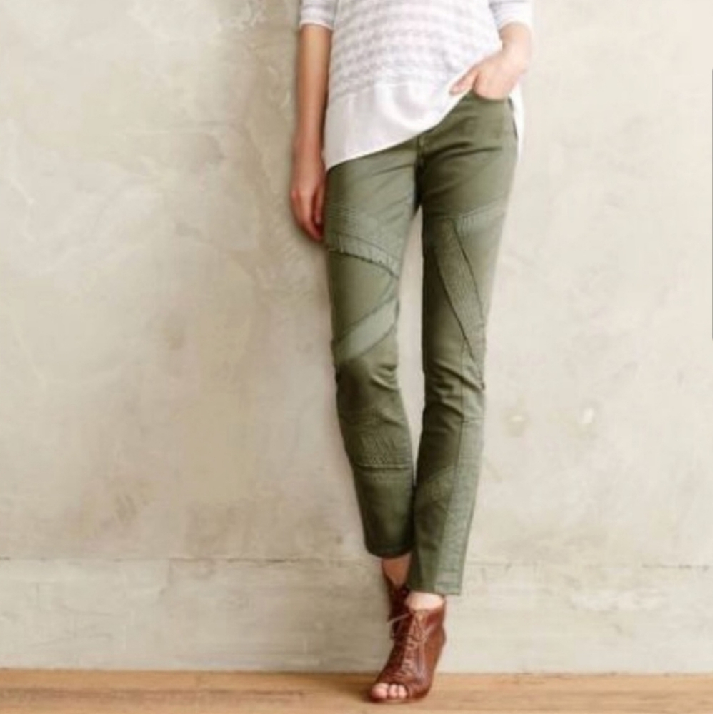 Anthropologie Pilcro & The Letterpress  Olive Stet